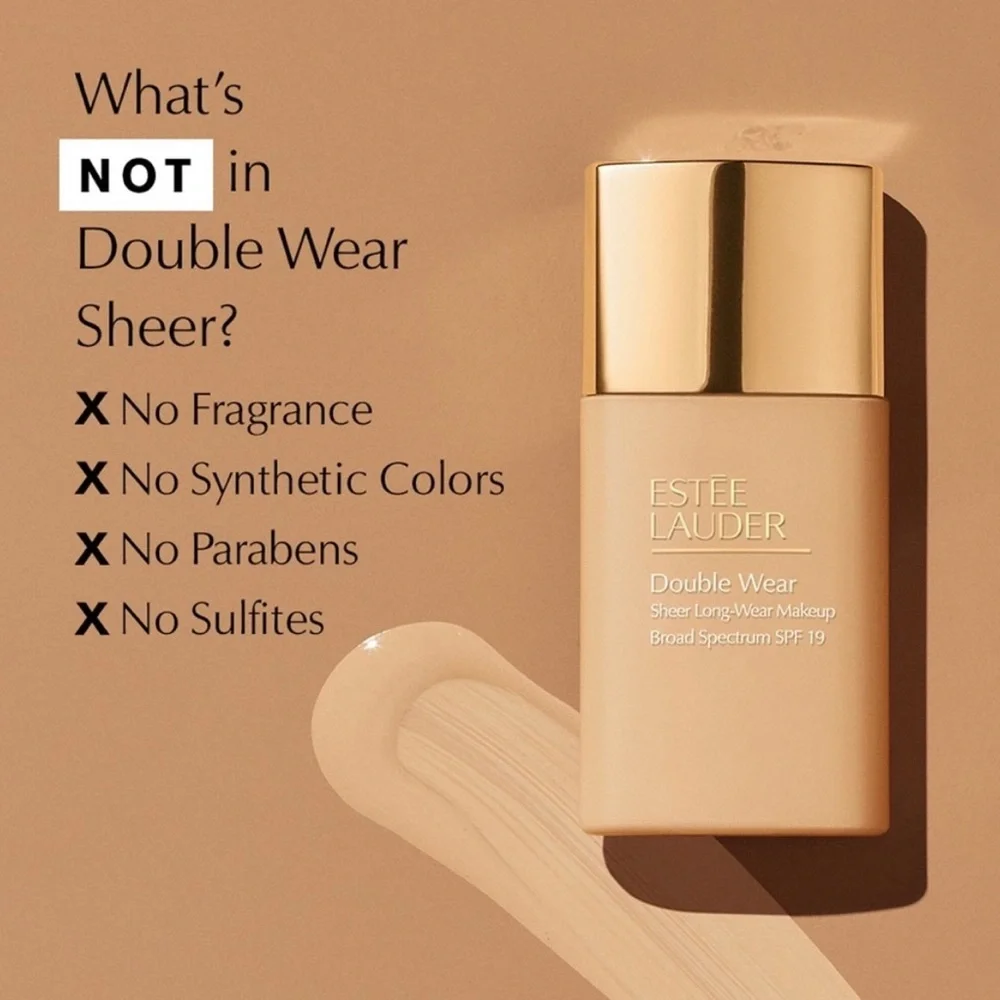 New 4N1 shell beige Estee Lauder Double Wear Sheer Long-Wear Makeup SPF19